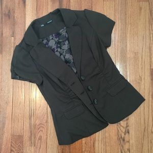 Maurices Dark Brown Short Sleeve blazer jacket